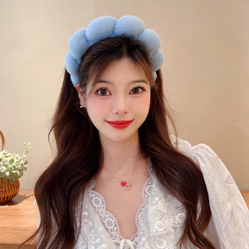 여성을위한 레트로 푹신한 헤어 밴드 스폰지 머리띠 벨벳 - Beauty Hair Makeup 리뷰 및 가격