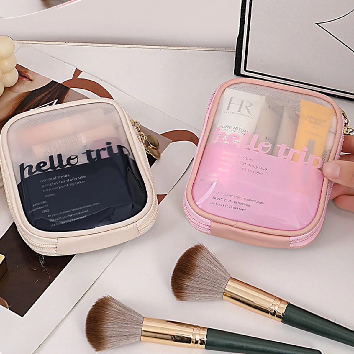 투명 휴대용 화장품 파우치 립스틱 정리함 여행용 파우치 - Beauty Bag Makeup 리뷰 및 가격