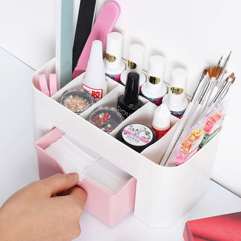네일 아트 주최자 데스크탑 서랍 화장품 보관 상자 메이 - Beauty Makeup Fashion 리뷰 및 가격