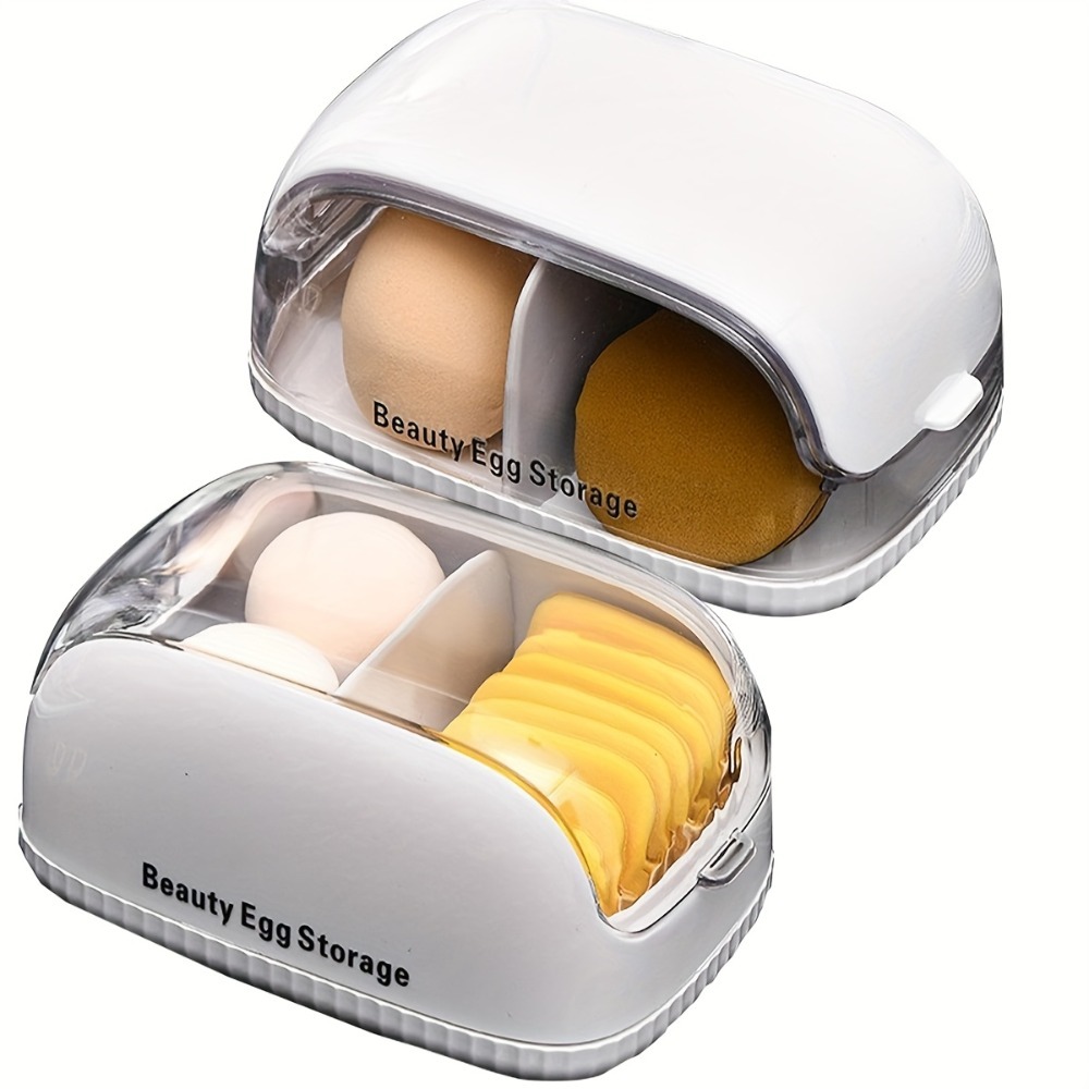듀얼 컴파트먼트 뷰티 스펀지 보관함 투명 뚜껑 메이크업 - Beauty Makeup Organizer 리뷰 및 가격