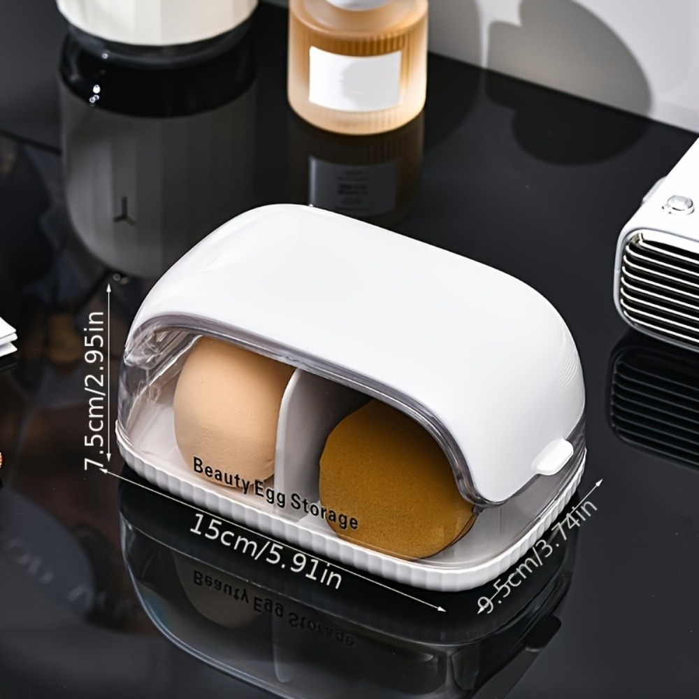 듀얼 컴파트먼트 뷰티 스펀지 보관함 투명 뚜껑 메이크업 - Beauty Makeup Organizer 리뷰 및 가격